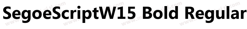 SegoeScriptW15 Bold Regular字体转换